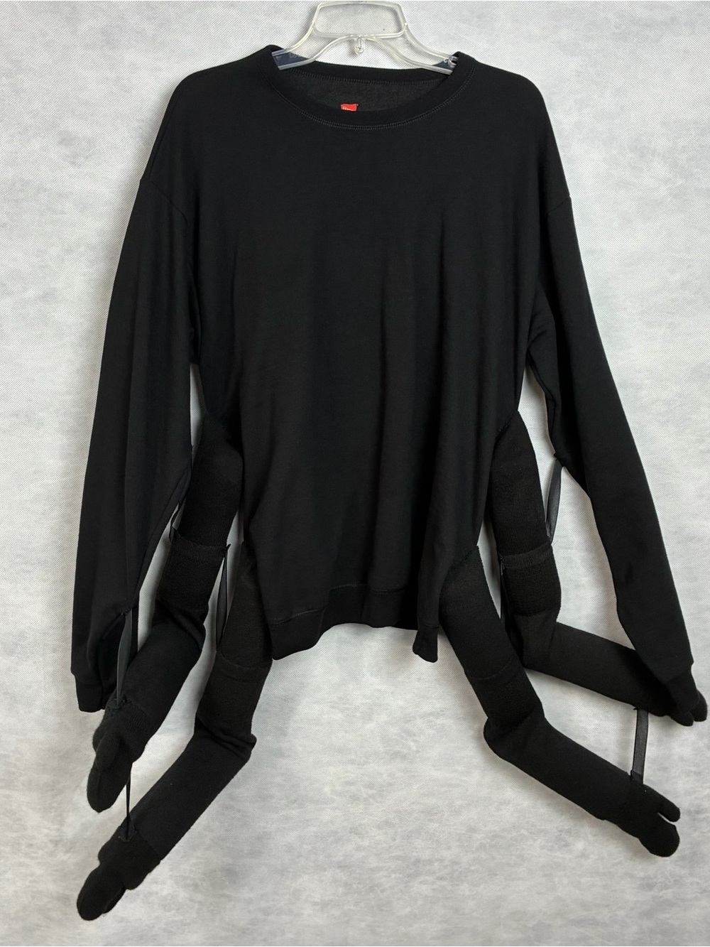 Halloween Spider Sweatshirt With Homemade Legs Sz Medium Mens Black
